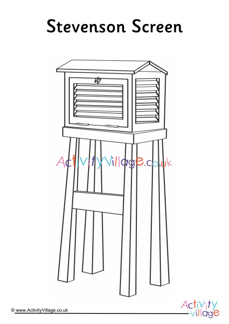 Stevenson Screen Colouring Page