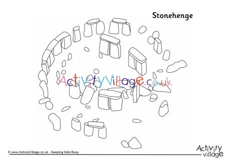 Stonehenge Colouring Page