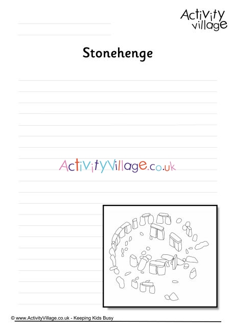 Stonehenge Writing Page