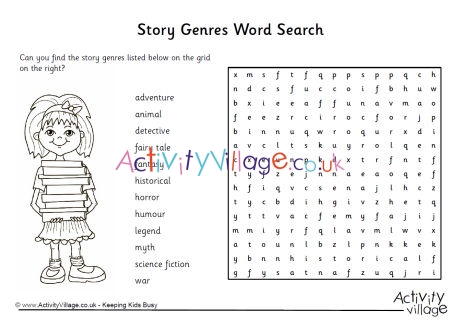 Story genres word search