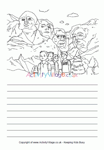 Story paper - USA, Mount Rushmore