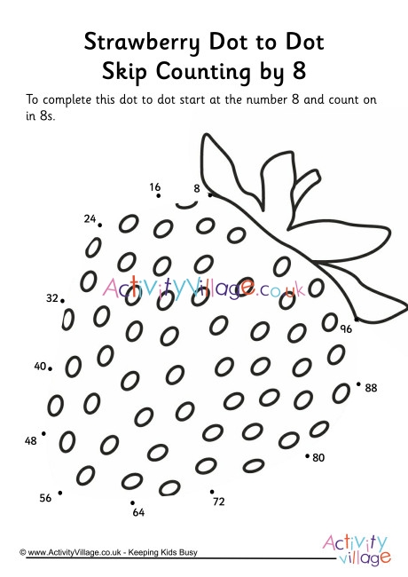 Strawberry Dot To Dot Skip Counting