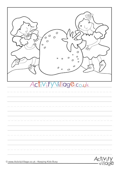 Strawberry Fairies Story Paper