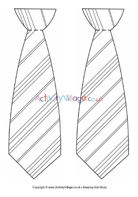 Striped Tie Template
