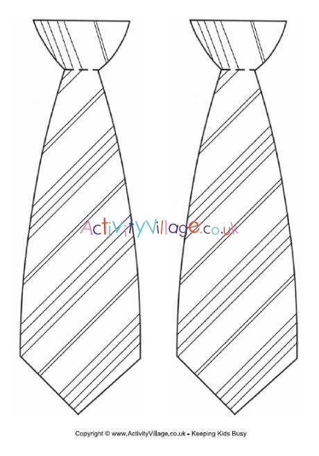 Striped tie template