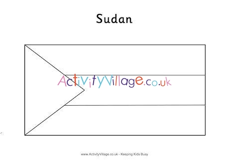 Sudan Flag Colouring Page