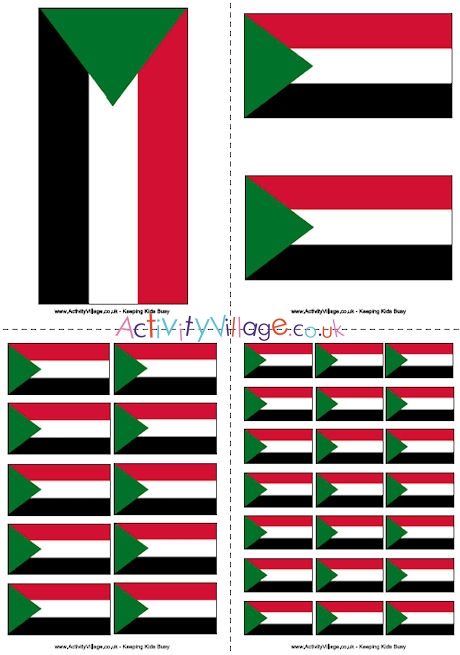 Sudan Flag Printable