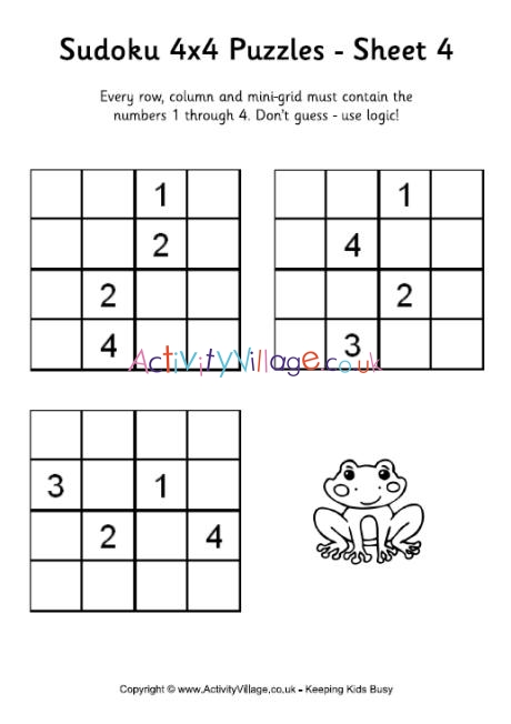 Sudoku 4x4 puzzle 4
