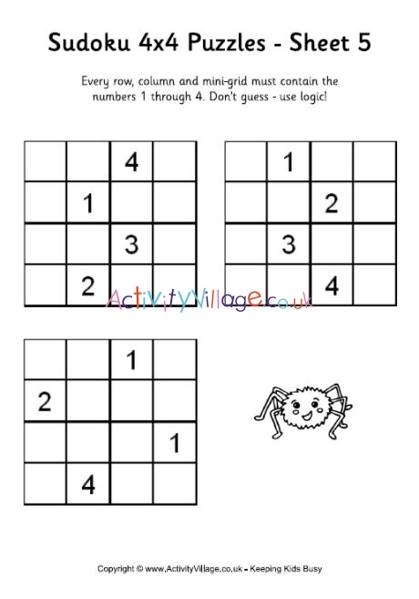 Sudoku 4x4 puzzle 5