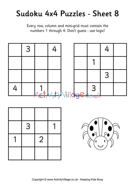Sudoku 4x4 puzzle 8