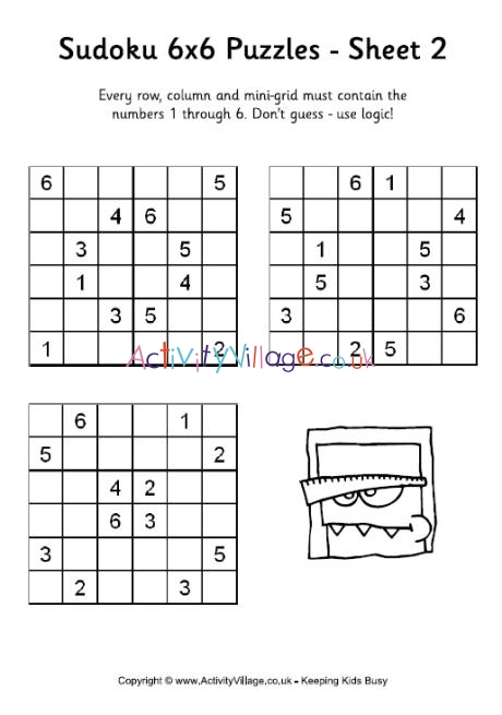 Sudoku 6x6 puzzle 2