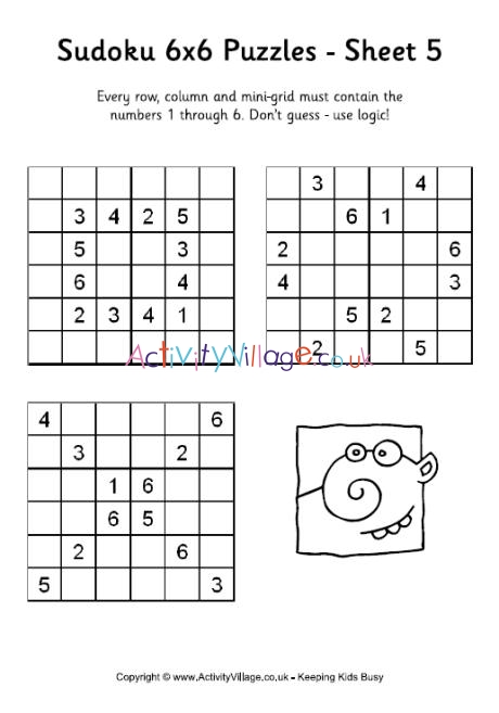 Sudoku 6x6 puzzle 5