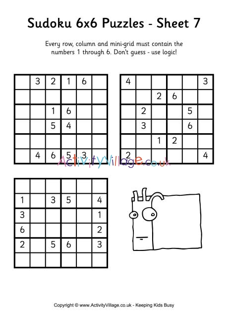 Sudoku 6x6 puzzle 7