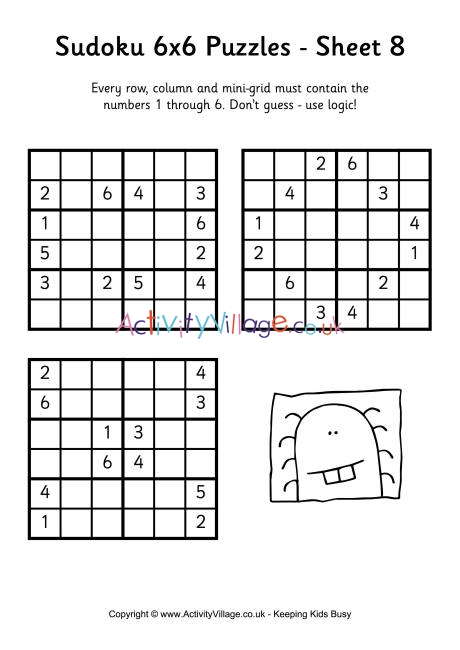 Sudoku 6x6 puzzle 8