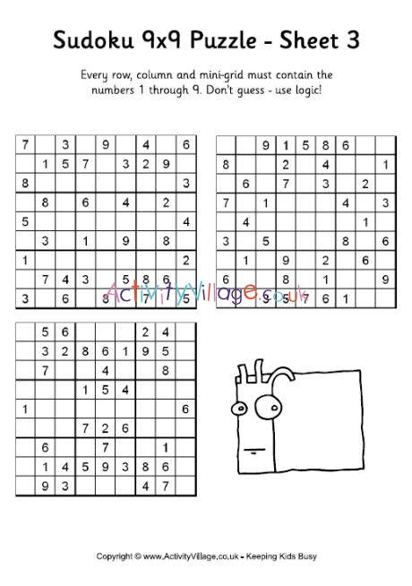 Sudoku 9x9 puzzle 3 