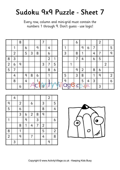 Sudoku 9x9 puzzle 7