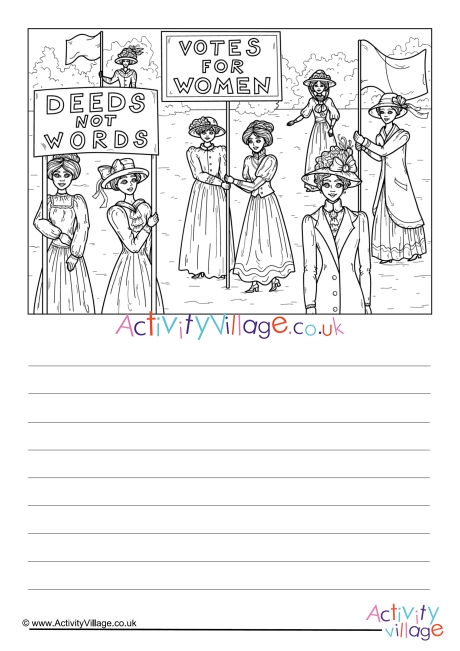 Suffragettes story paper
