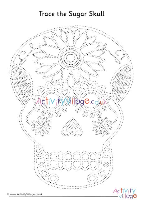 Sugar skull tracing page 7