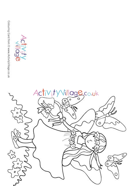 Summer Fairy Colouring Card