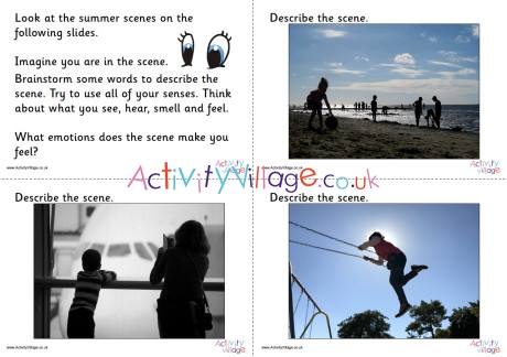 Summer Scene Writing Prompt Slideshow