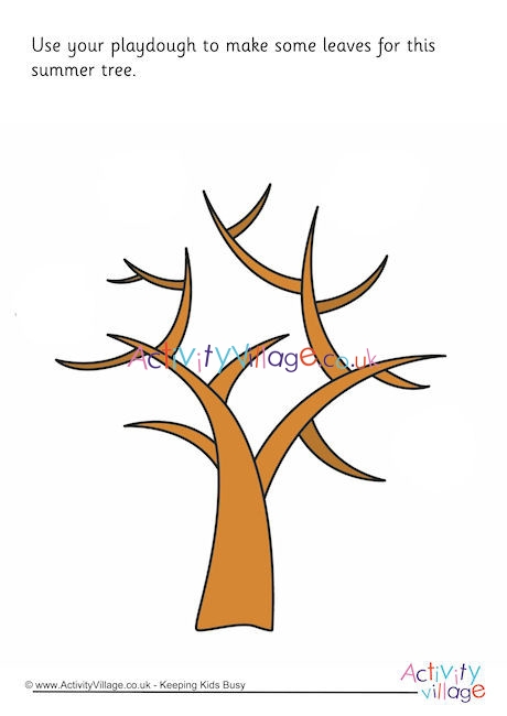 Summer Tree Playdough Mat