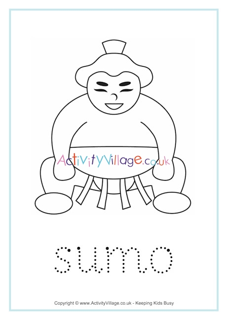 Sumo tracing worksheet