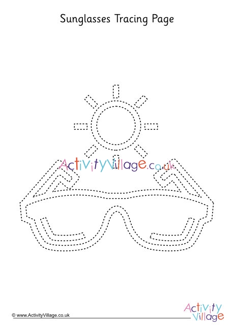 Sunglasses tracing page