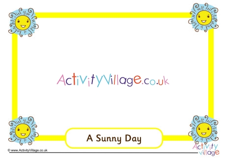 Sunny Day Picture Frame