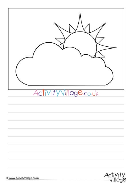 Sunny Intervals Weather Symbol Story Paper