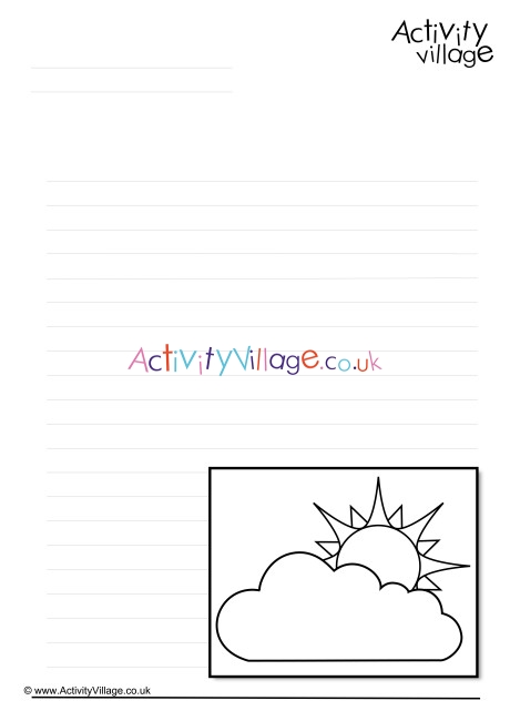 Sunny Intervals Writing Page