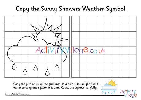 Sunny Showers Weather Symbol Grid Copy