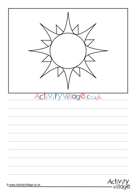 Sunny Weather Symbol Story Paper 