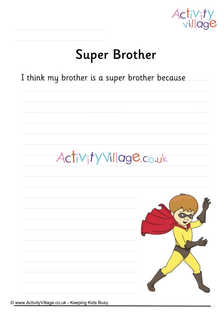 Super Brother Writing Prompt