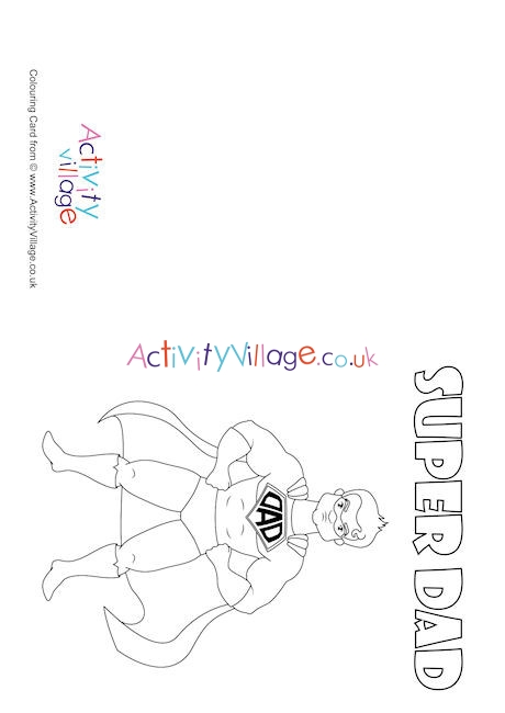 Superdad Colouring Card 2