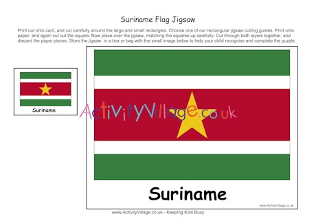 Suriname flag jigsaw