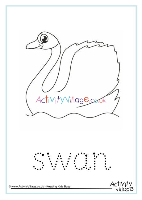 Swan Word Tracing