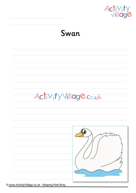 Swan Writing Page