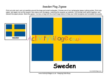 Sweden flag jigsaw