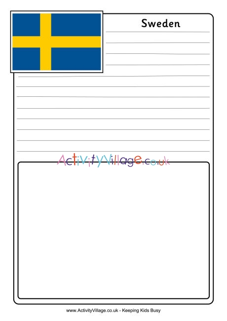 Sweden notebooking page