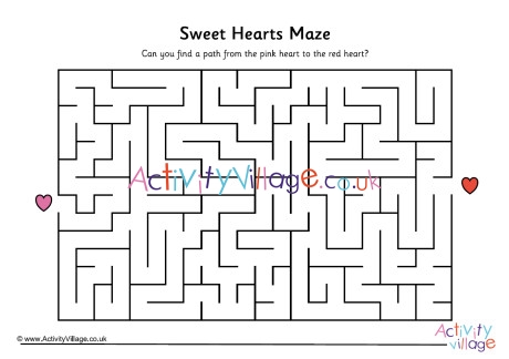 Sweet hearts maze 1