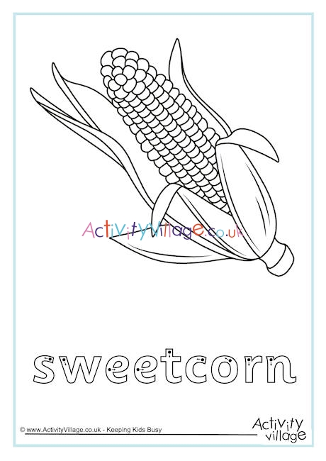 Sweetcorn Finger Tracing