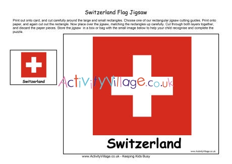 Switzerland flag jigsaw