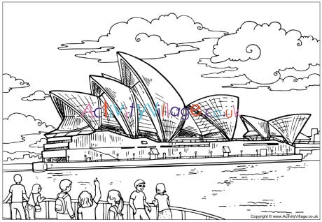 Sydney Opera House colouring page