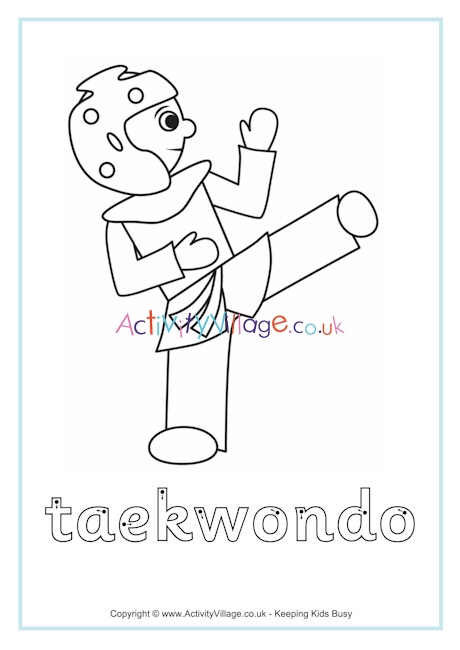 Taekwondo finger tracing