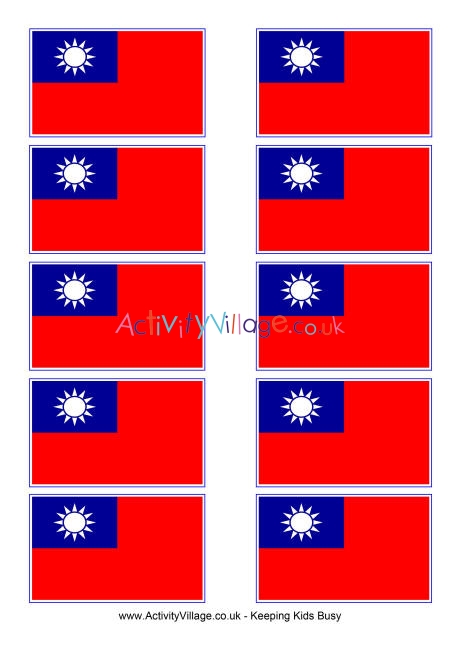Taiwan flag printable