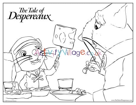 Tale of Despereaux colouring page