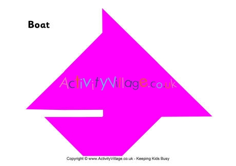 Tangram pattern boat