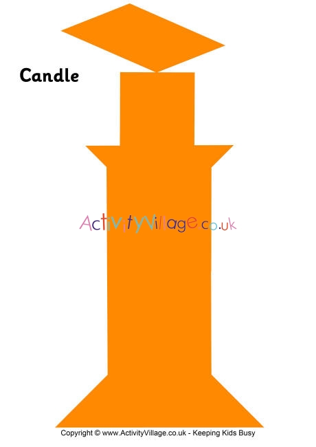 Tangram pattern candle