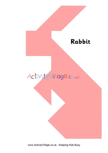 Tangram pattern rabbit