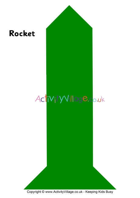Tangram pattern rocket